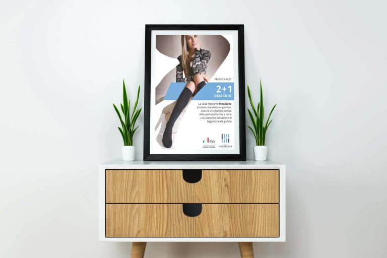 Flyer promo calze riposanti Gruppo Humantech